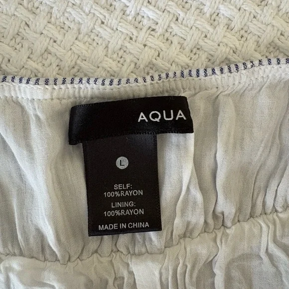 Aqua Bloomingdales Blue and White Striped Maxi Dress - Picture 5 of 5